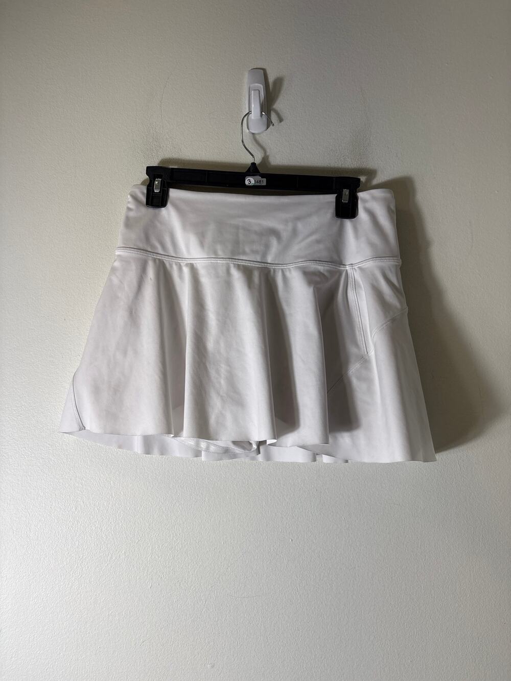 Athleta Crisp White Athletic Tennis Skirt/Skort Sz M